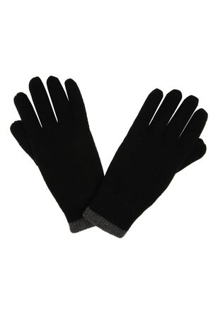 Mens Plain Black Thinsulate Gloves