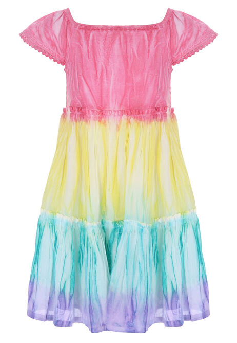 Younger Girl Woven Rainbow Dress