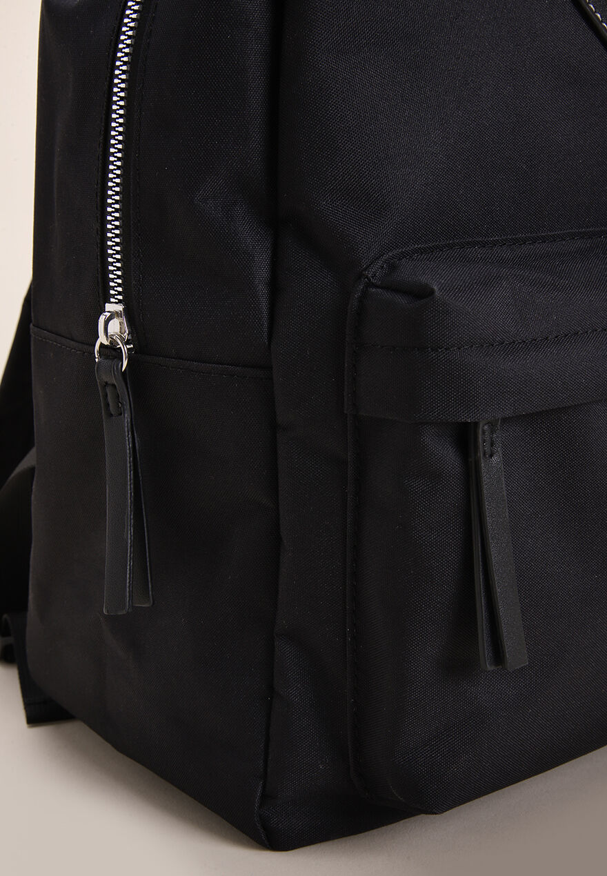 Older Boys Plain Black Backpack Peacocks