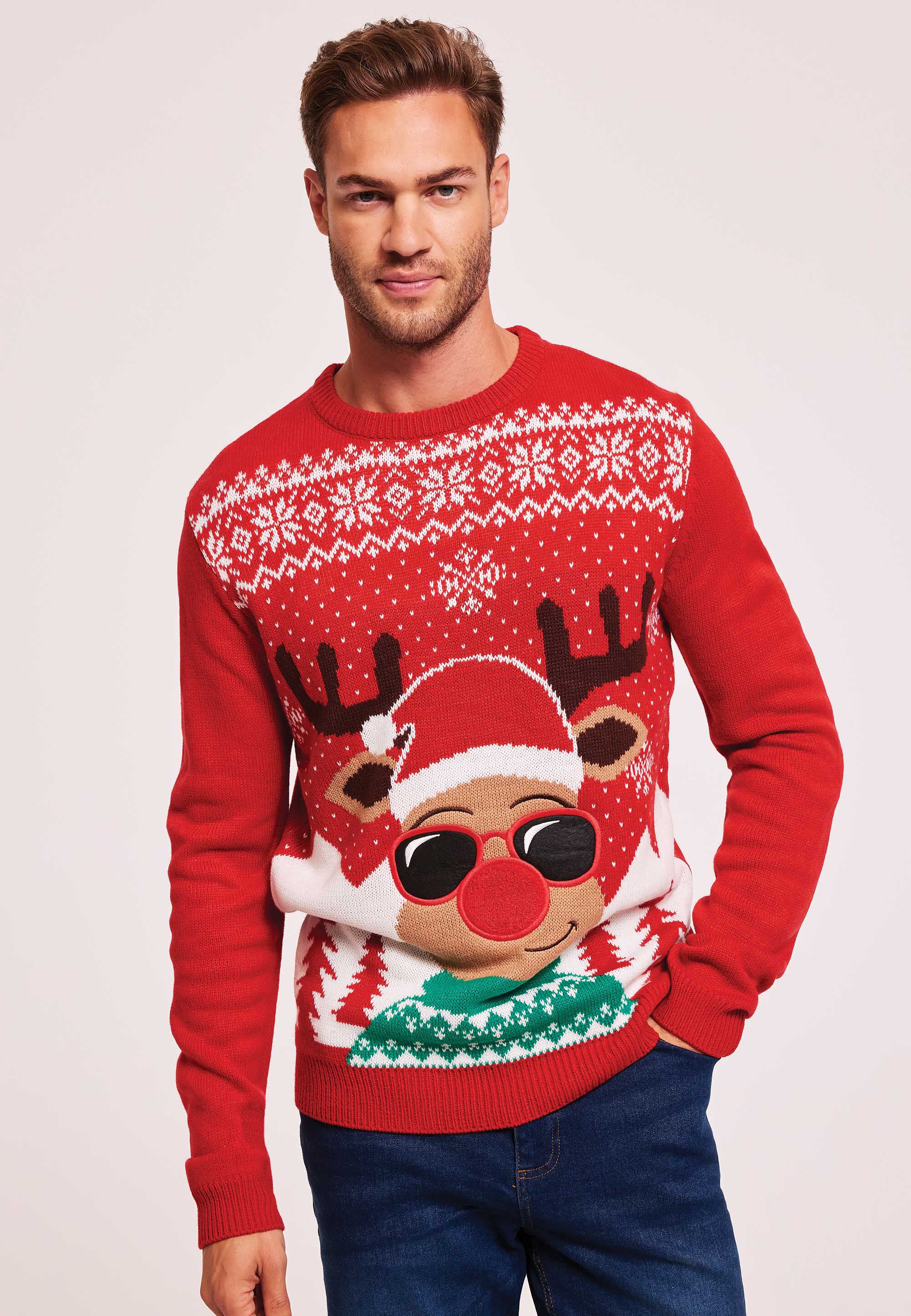 Red sweater cheap hot sale