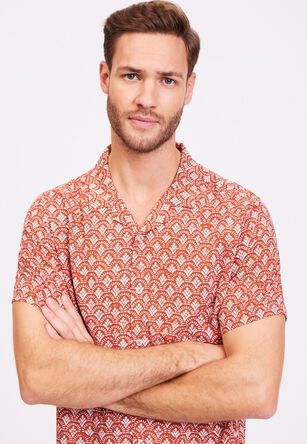 Mens Rust Print Shirt