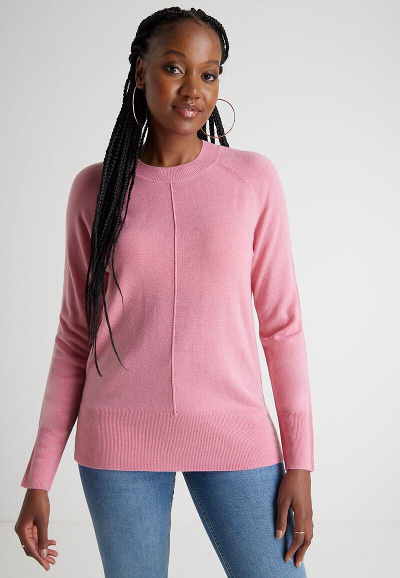 Womens Light Pink Soft Knit Jumper Peacocks