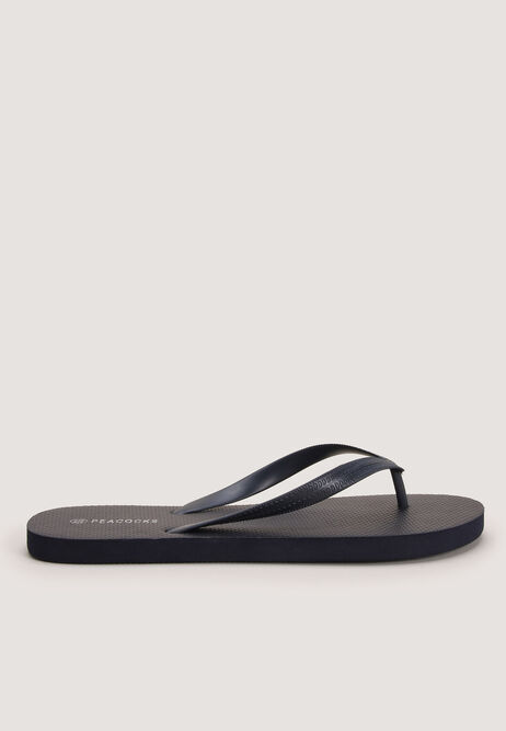 Mens Plain Navy Flip Flops