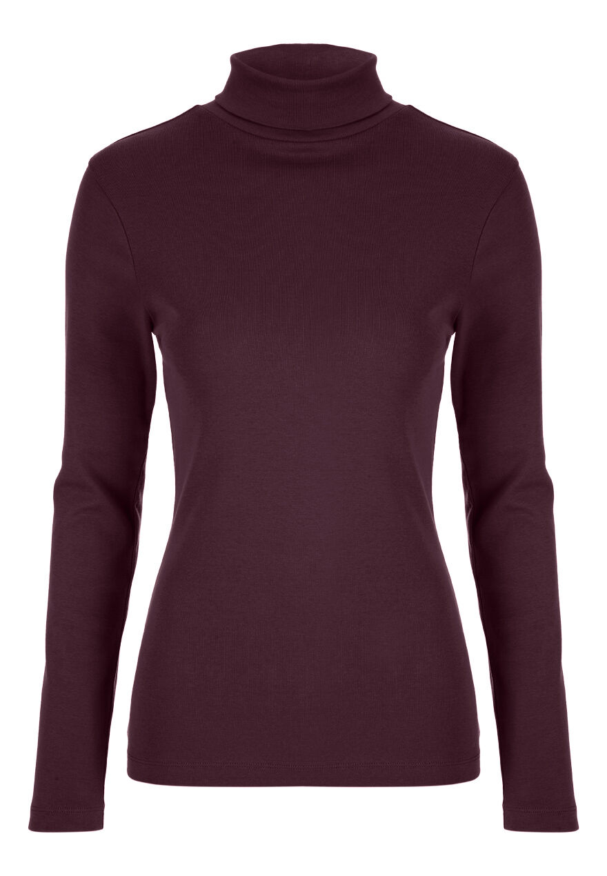 Burgundy roll hotsell neck top
