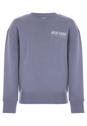 Older Boys Charcoal New York Oversized Sweatshirt