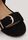 Womens Black Two Strap Wedge Sandals
