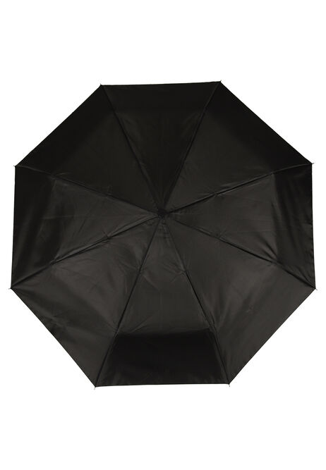 Mens Plain Black Mini Umbrella