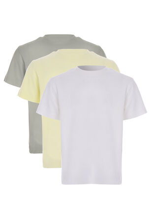 Younger Boys 3pk Plain Green T-Shirts