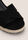 Womens Black Crossover Espadrille Wedges