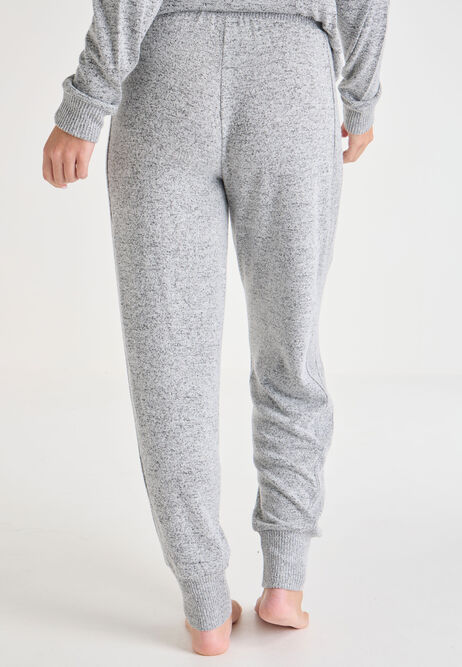 Womens Grey Soft Touch Jogger Pyjama Bottoms