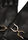 Womens Black & Gold Snaffle PU Gloves