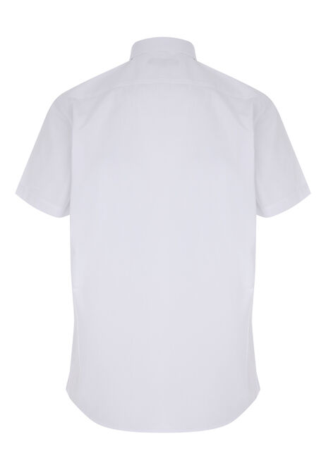 Mens White Classic Fit Short Sleeve Shirt | Peacocks