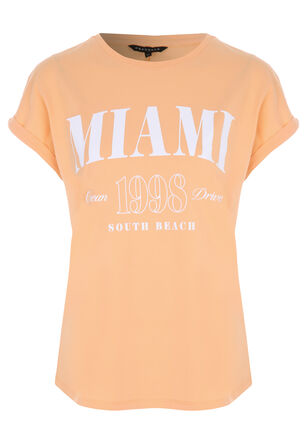 Womens Orange Miami South Beach T-shirt