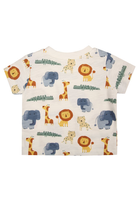Baby Boys Green Jungle Print  Top and Short Set
