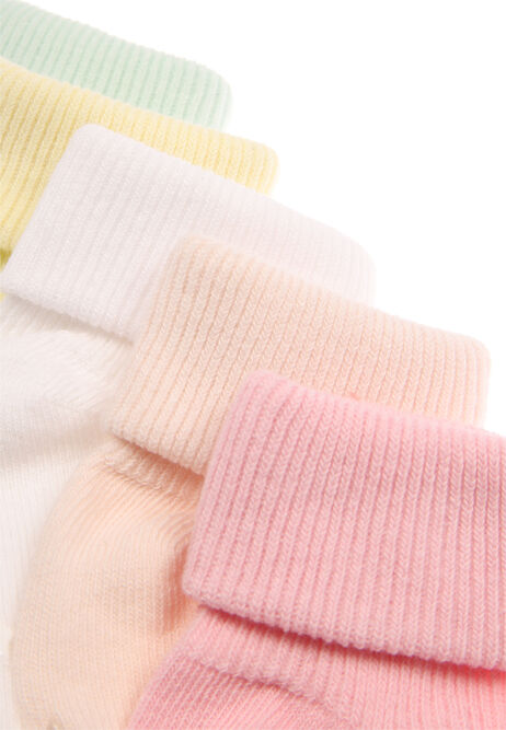 Baby Girl 5pk Coloured Socks