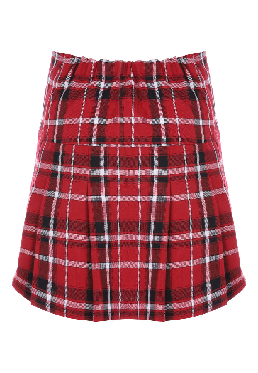 Red and deals black skirt