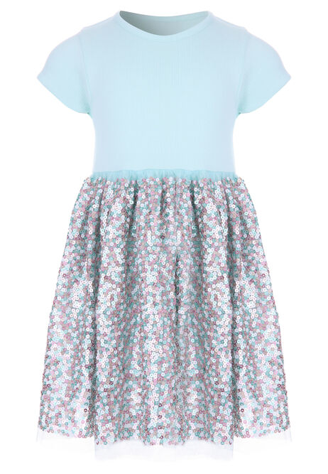 Younger Girls Mint Sequin Tutu Dress