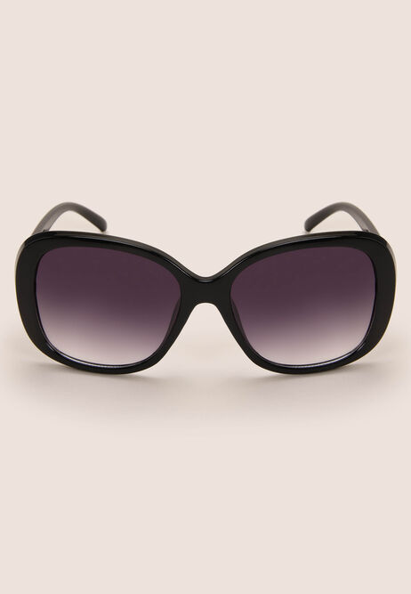Womens Plain Black Tortoiseshell Large Sunglasses