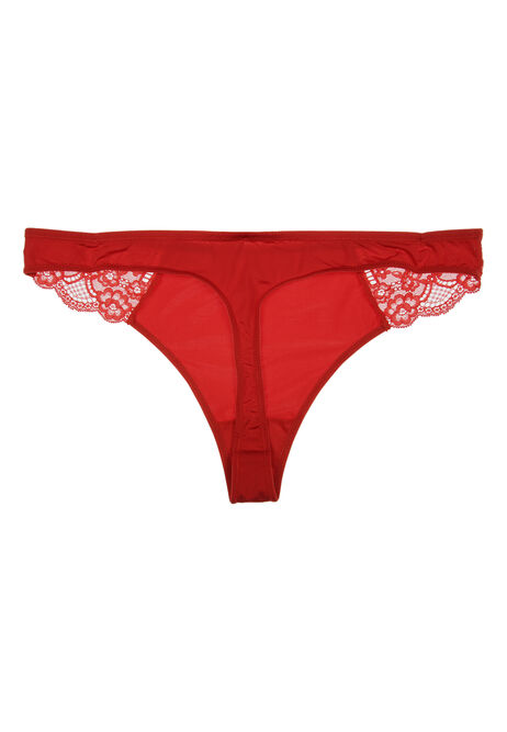 Dorina Womens Red Lace Celine Thong