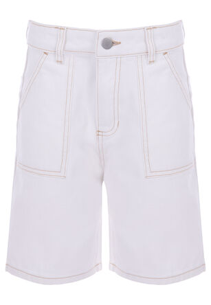 Older Boys Ecru Denim Worker Shorts