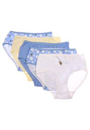 Younger Girls 5pk Blue Bee Brief 