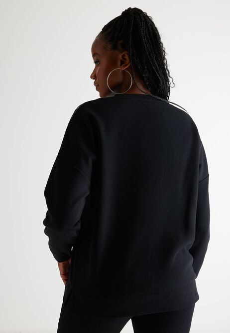 Womens Black Sequin Scatter Sweatshirt