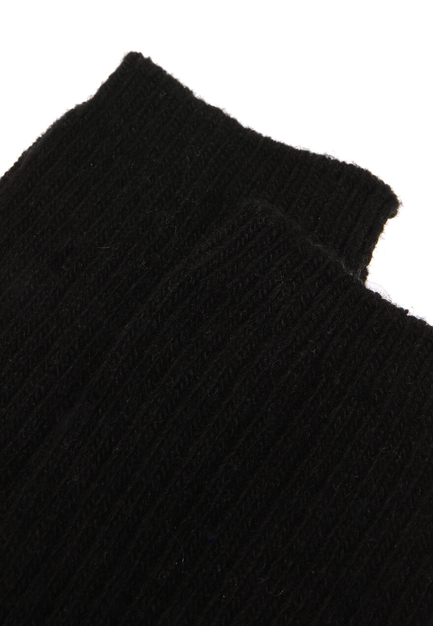 Womens Black Ribbed Slouch Socks | Peacocks