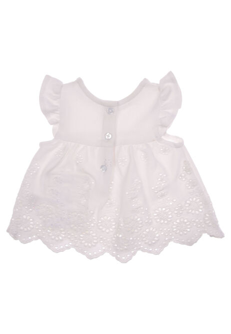 Baby Girls Broderie Top & Shorts Set