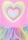 Younger Girls Rainbow Heart Glitter Tutu Swimsuit