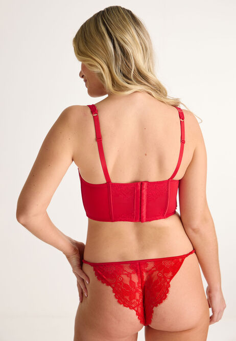 Womens Red Lace Corset Top