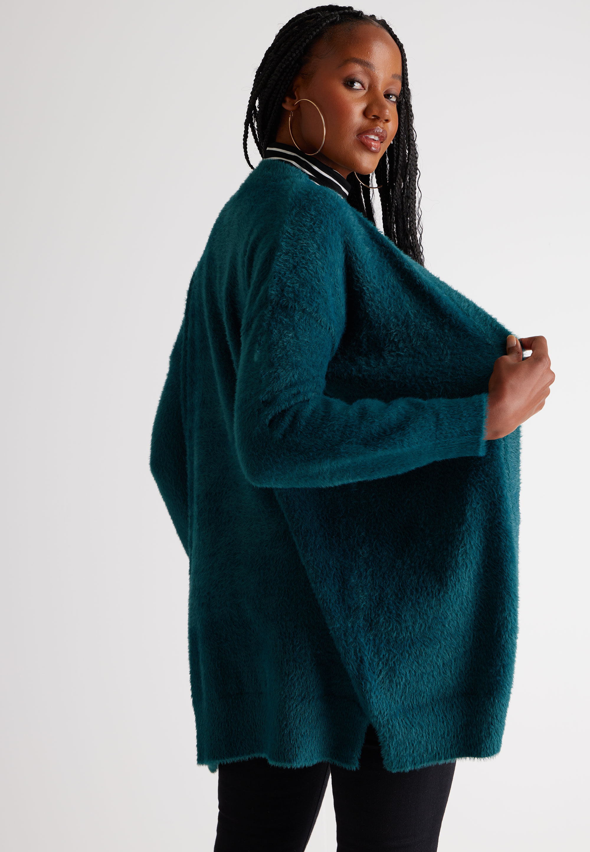 Womens teal on sale cardigan sweater