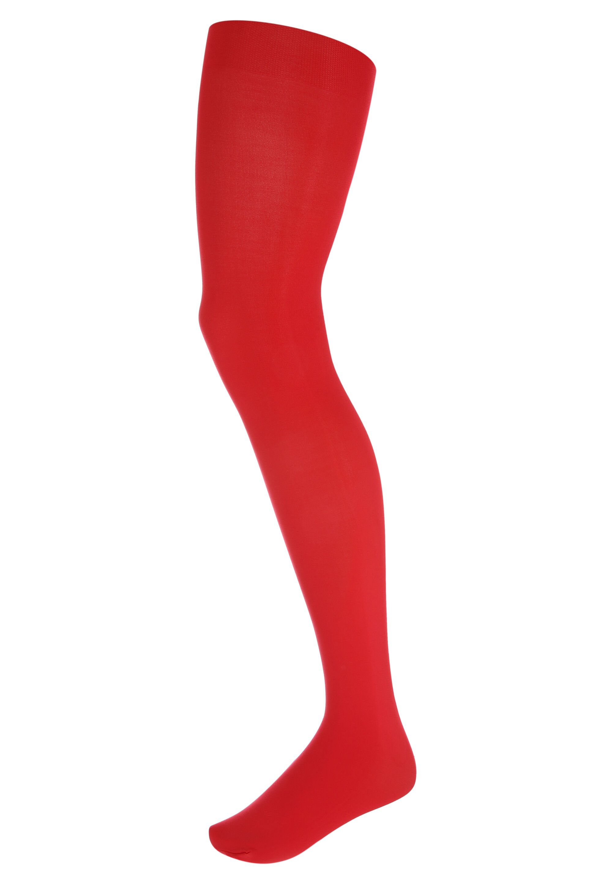 Womens 1pk Plain Red 80 Denier Opaque Tights Peacocks