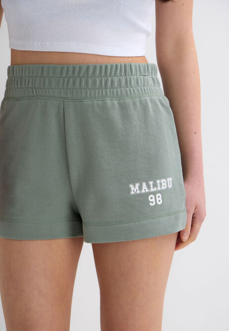 Older Girls Green Malibu 98 Sweat Shorts