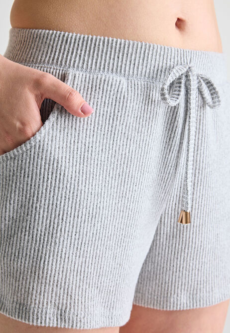 Womens Grey Soft Touch Pyjama Shorts