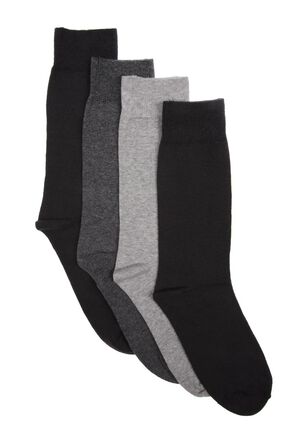 Mens 7pk Grey Basic Socks
