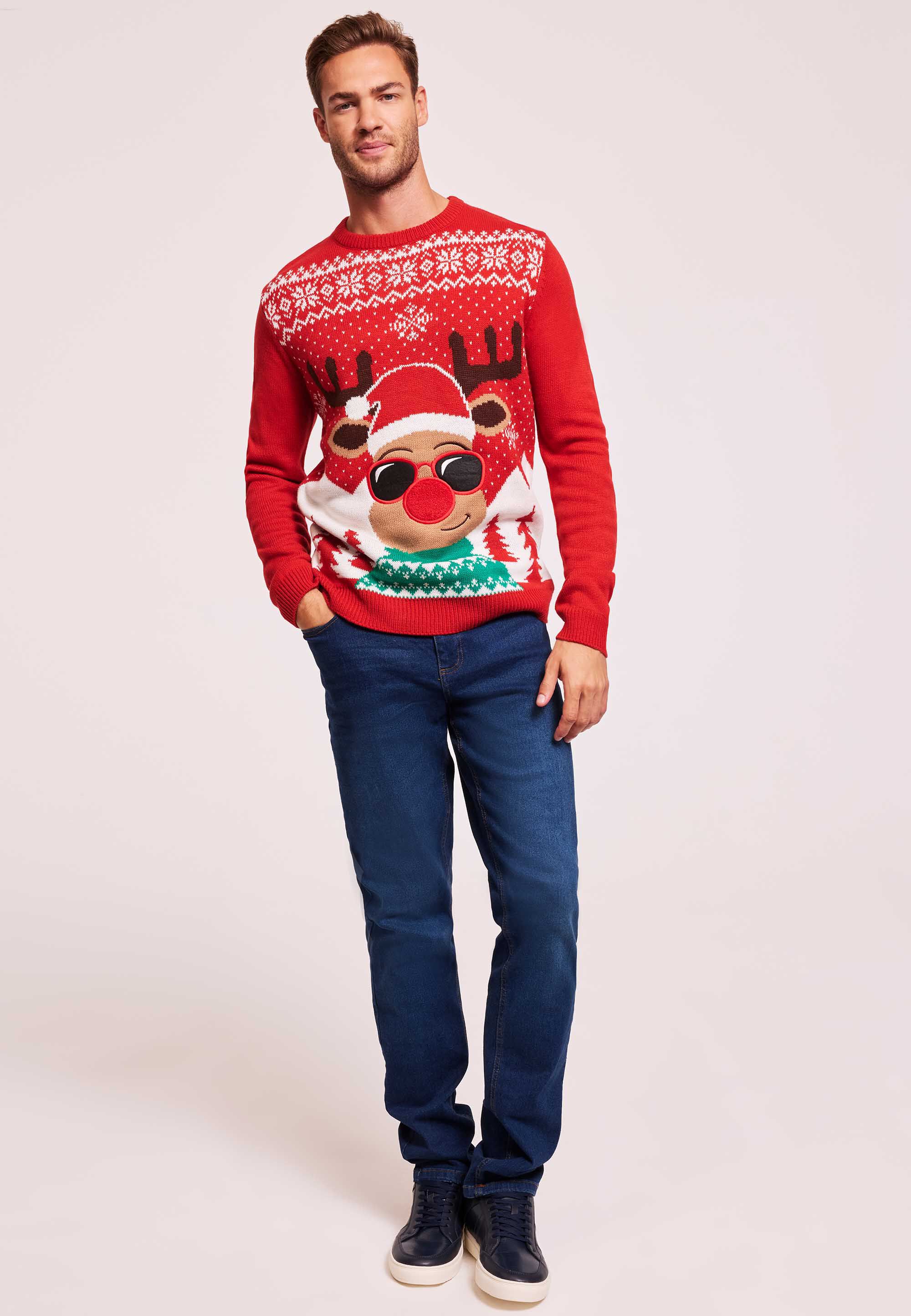 Mens christmas jumper peacocks discount
