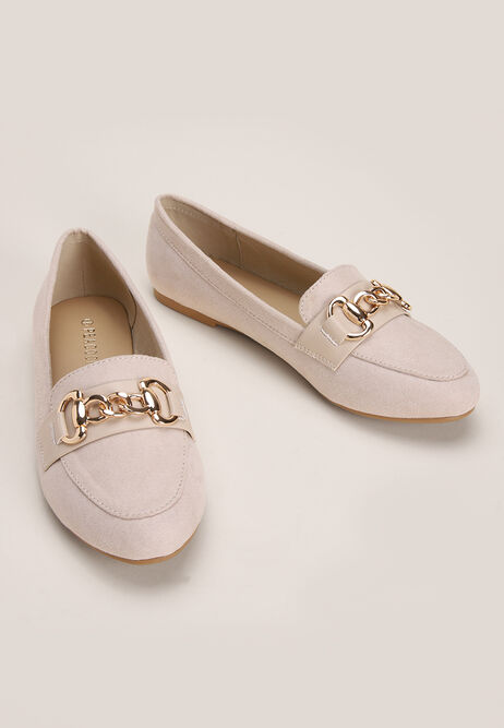 Womens Stone Slip-On Loafers
