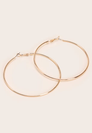 Womens Gold Oversized Hoop Earrings