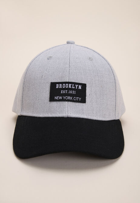 Mens Black Contrast Brooklyn Cap