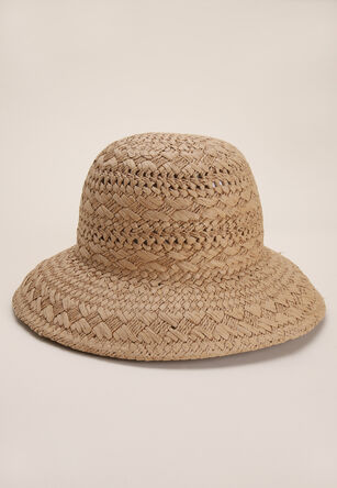 Womens Straw Cloche Hat