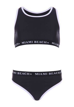 Older Girl Black Sport Bikini