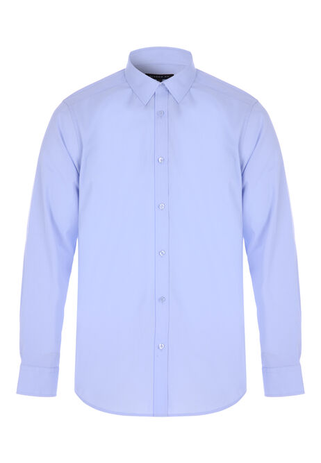 Mens Pale Blue Classic Fit Long Sleeve Shirt
