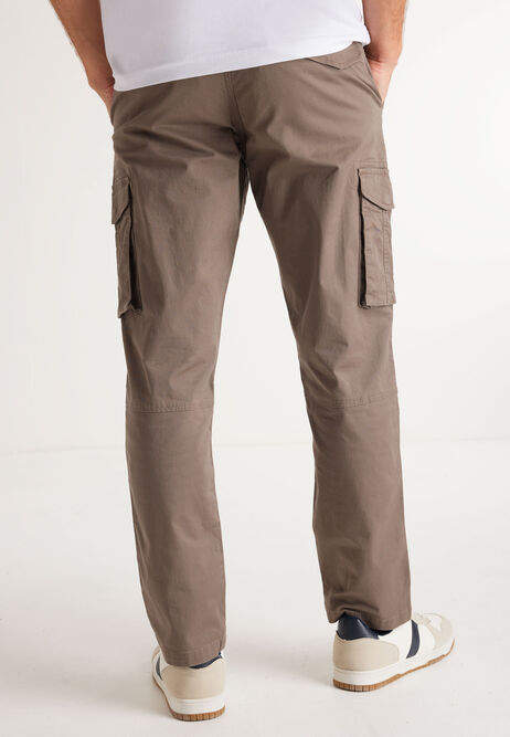 Mens Light Brown Cargo Trousers