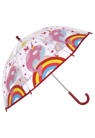 Kids Pink Whale Rainbow Umbrella