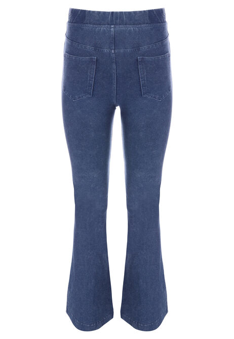 Older Girls Dark Blue Denim Bootcut Jeggings