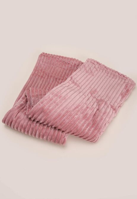 Pink Super Cosy Ribbed Blanket 