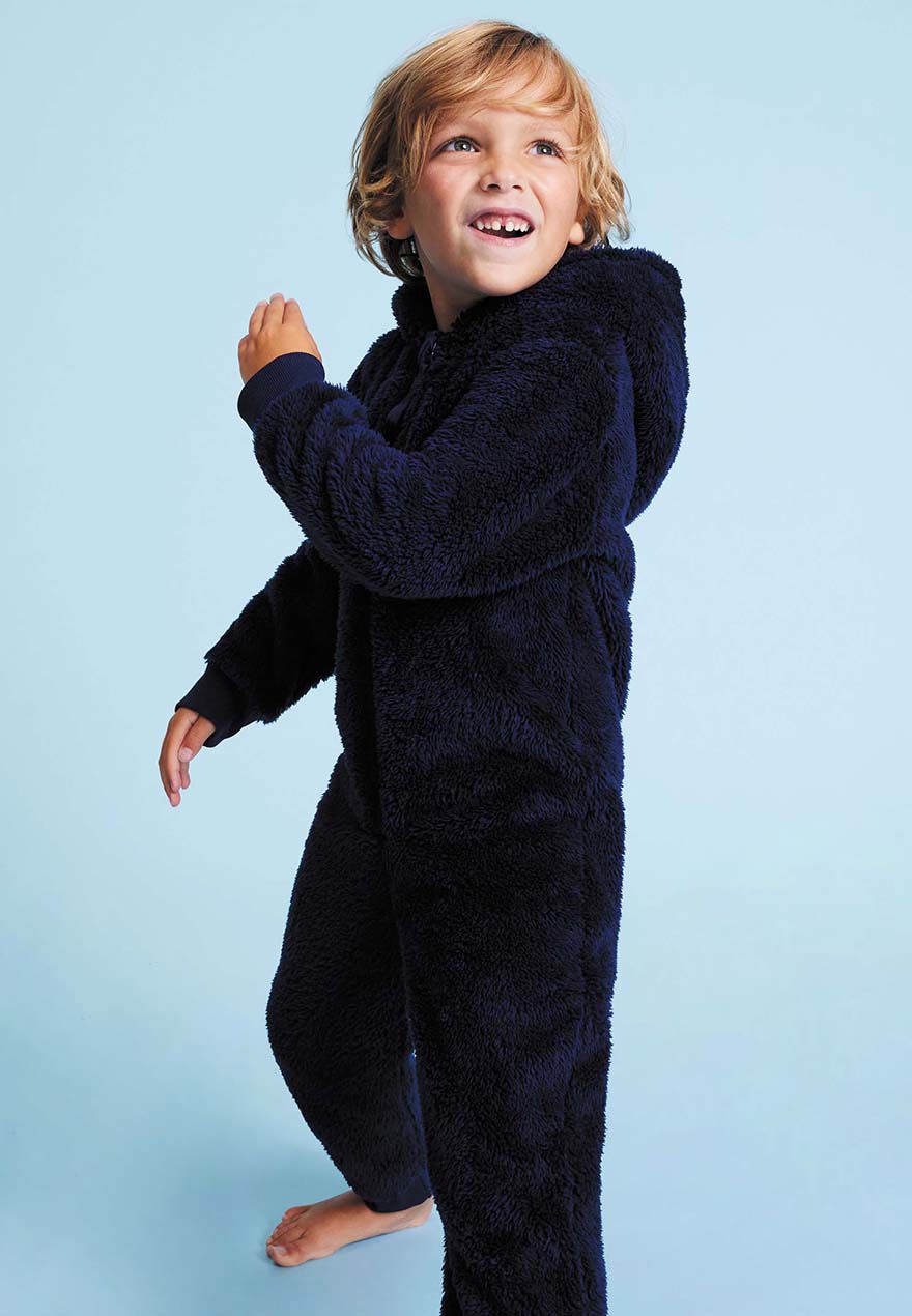 Boys Navy Onesie Peacocks