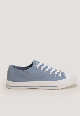 Womens Blue Casual Lace-Up Trainers