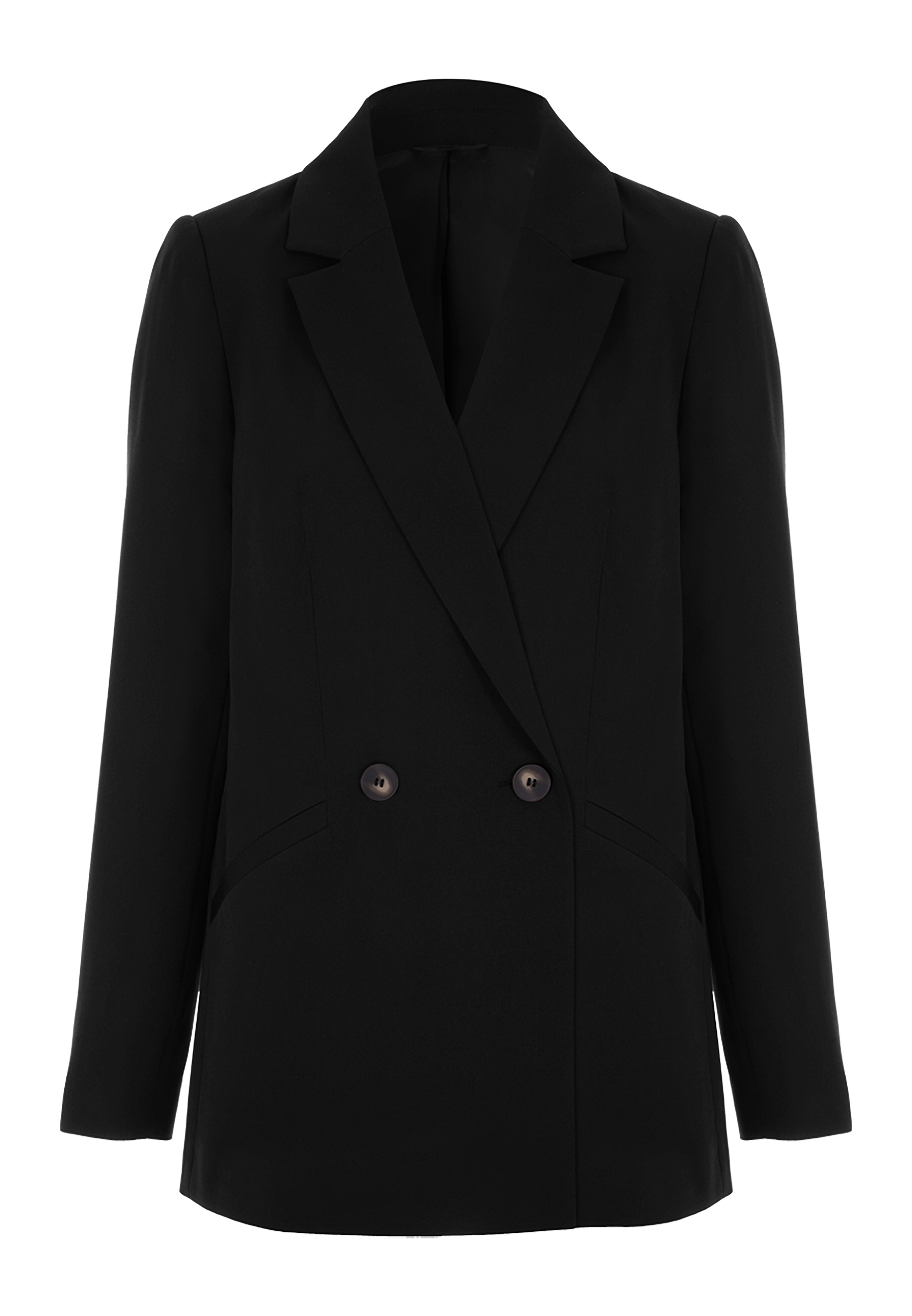 Womens Black Long Sleeve Blazer Peacocks