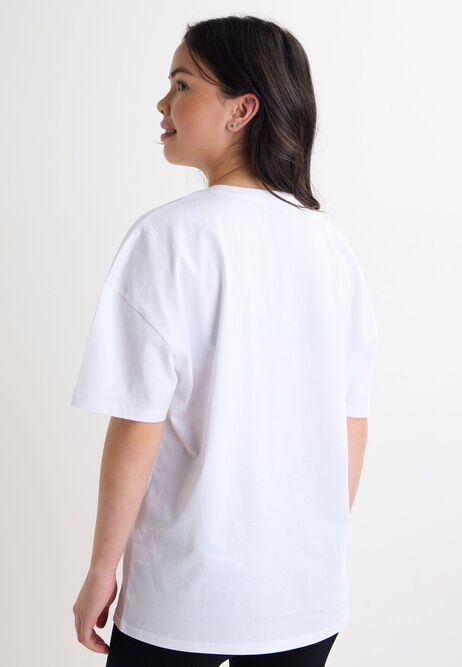 Older Girls White California Lifestyle Oversized T-Shirt